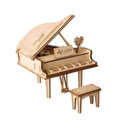 GRAND PIANO Modelo 3D LKit madera  Puzzle Robotine Rolife